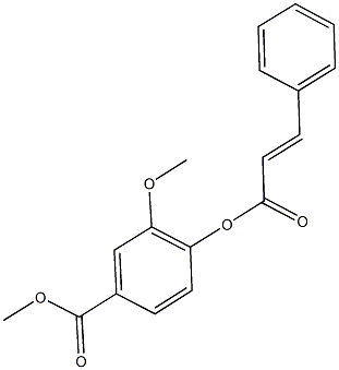 methyl 4-(cinnamoyloxy)-3-methoxybenzoate Struktur