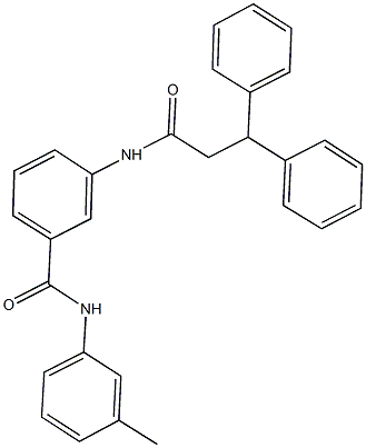 3-[(3,3-diphenylpropanoyl)amino]-N-(3-methylphenyl)benzamide Struktur