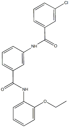 3-[(3-chlorobenzoyl)amino]-N-(2-ethoxyphenyl)benzamide Struktur