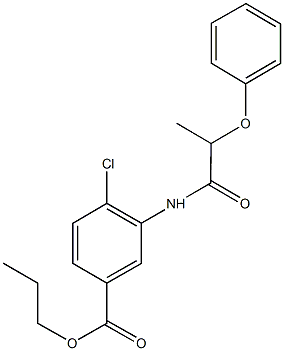 propyl 4-chloro-3-[(2-phenoxypropanoyl)amino]benzoate Struktur