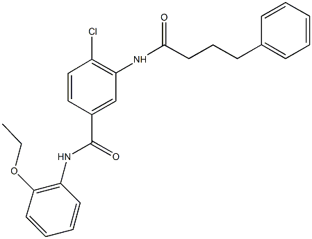 4-chloro-N-(2-ethoxyphenyl)-3-[(4-phenylbutanoyl)amino]benzamide Struktur