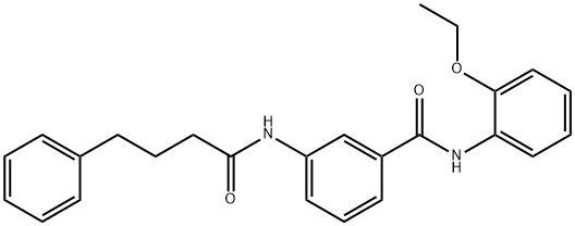 N-(2-ethoxyphenyl)-3-[(4-phenylbutanoyl)amino]benzamide Struktur