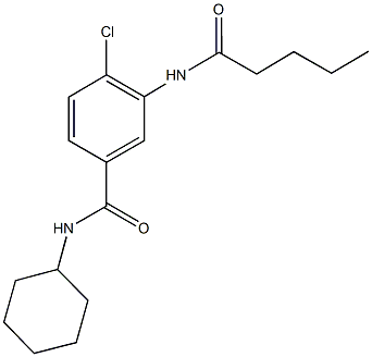 4-chloro-N-cyclohexyl-3-(pentanoylamino)benzamide Struktur