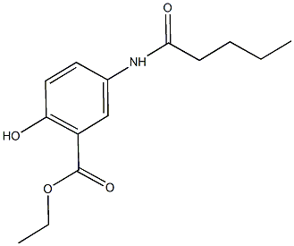 ethyl 2-hydroxy-5-(pentanoylamino)benzoate Struktur