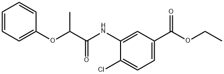 ethyl 4-chloro-3-[(2-phenoxypropanoyl)amino]benzoate Struktur