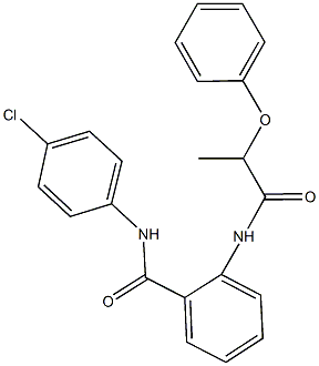 N-(4-chlorophenyl)-2-[(2-phenoxypropanoyl)amino]benzamide Struktur