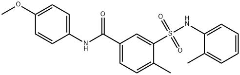 N-(4-methoxyphenyl)-4-methyl-3-(2-toluidinosulfonyl)benzamide Struktur