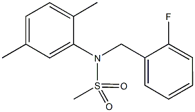 N-(2,5-dimethylphenyl)-N-(2-fluorobenzyl)methanesulfonamide Struktur