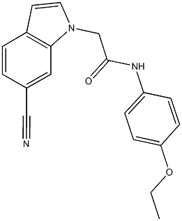 2-(6-cyano-1H-indol-1-yl)-N-(4-ethoxyphenyl)acetamide Struktur