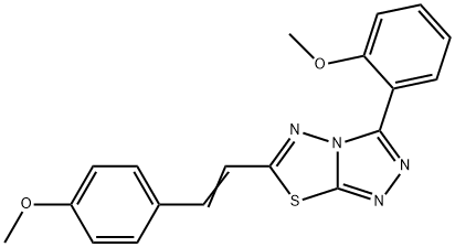 3-(2-methoxyphenyl)-6-[2-(4-methoxyphenyl)vinyl][1,2,4]triazolo[3,4-b][1,3,4]thiadiazole Struktur