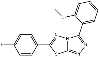 2-[6-(4-fluorophenyl)[1,2,4]triazolo[3,4-b][1,3,4]thiadiazol-3-yl]phenyl methyl ether Struktur