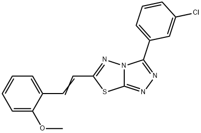 2-{2-[3-(3-chlorophenyl)[1,2,4]triazolo[3,4-b][1,3,4]thiadiazol-6-yl]vinyl}phenyl methyl ether Struktur