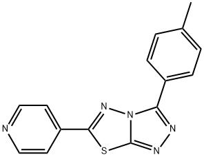 3-(4-methylphenyl)-6-(4-pyridinyl)[1,2,4]triazolo[3,4-b][1,3,4]thiadiazole Struktur