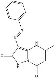 5-methyl-3-(phenyldiazenyl)pyrazolo[1,5-a]pyrimidine-2,7(1H,4H)-dione Struktur