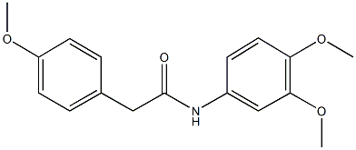 N-(3,4-dimethoxyphenyl)-2-(4-methoxyphenyl)acetamide Struktur