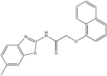 N-(6-methyl-1,3-benzothiazol-2-yl)-2-(1-naphthyloxy)acetamide Struktur