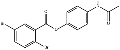 4-(acetylamino)phenyl 2,5-dibromobenzoate Struktur