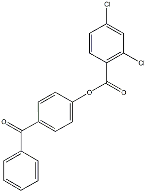 4-benzoylphenyl 2,4-dichlorobenzoate Struktur