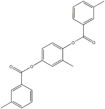 2-methyl-4-[(3-methylbenzoyl)oxy]phenyl 3-methylbenzoate Struktur