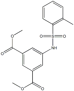 dimethyl 5-{[(2-methylphenyl)sulfonyl]amino}isophthalate Struktur