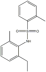 N-(2-ethyl-6-methylphenyl)-2-methylbenzenesulfonamide Struktur