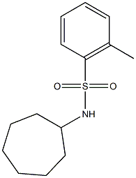 N-cycloheptyl-2-methylbenzenesulfonamide Struktur