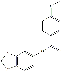 1,3-benzodioxol-5-yl 4-methoxybenzoate Struktur