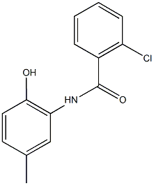 2-chloro-N-(2-hydroxy-5-methylphenyl)benzamide Struktur