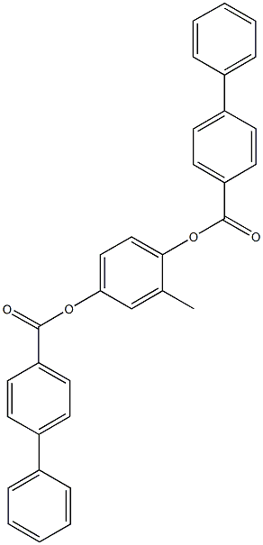 4-[([1,1'-biphenyl]-4-ylcarbonyl)oxy]-2-methylphenyl [1,1'-biphenyl]-4-carboxylate Struktur