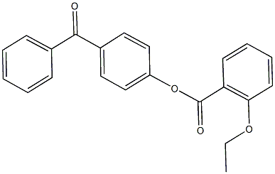 4-benzoylphenyl 2-ethoxybenzoate Struktur