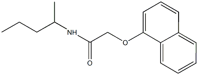 N-(1-methylbutyl)-2-(1-naphthyloxy)acetamide Struktur