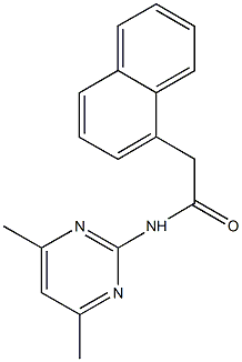 N-(4,6-dimethyl-2-pyrimidinyl)-2-(1-naphthyl)acetamide Struktur