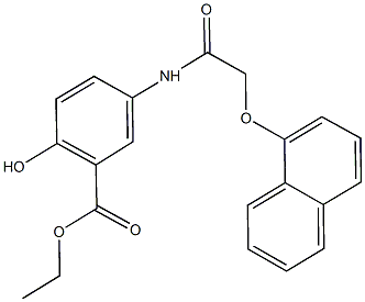 ethyl 2-hydroxy-5-{[(1-naphthyloxy)acetyl]amino}benzoate Struktur