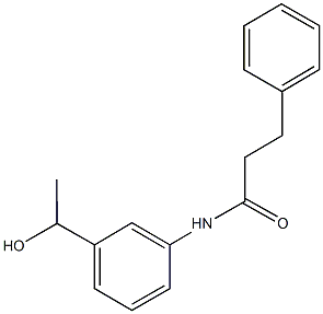 N-[3-(1-hydroxyethyl)phenyl]-3-phenylpropanamide Struktur