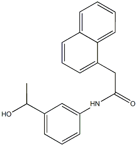 N-[3-(1-hydroxyethyl)phenyl]-2-(1-naphthyl)acetamide Struktur