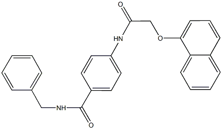 N-benzyl-4-{[(1-naphthyloxy)acetyl]amino}benzamide Struktur