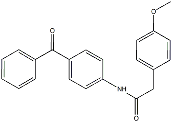 N-(4-benzoylphenyl)-2-(4-methoxyphenyl)acetamide Struktur