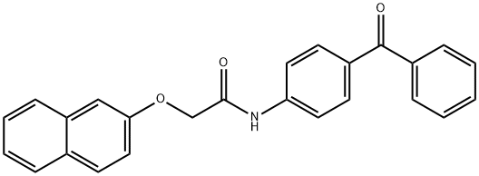 N-(4-benzoylphenyl)-2-(2-naphthyloxy)acetamide Struktur