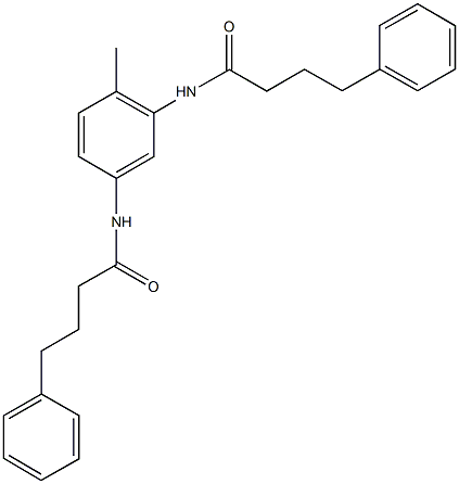 N-{2-methyl-5-[(4-phenylbutanoyl)amino]phenyl}-4-phenylbutanamide Struktur