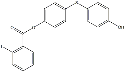 4-[(4-hydroxyphenyl)sulfanyl]phenyl 2-iodobenzoate Struktur