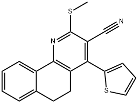 2-(methylsulfanyl)-4-(2-thienyl)-5,6-dihydrobenzo[h]quinoline-3-carbonitrile Struktur