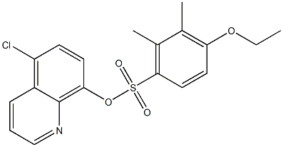 5-chloro-8-quinolinyl 4-ethoxy-2,3-dimethylbenzenesulfonate Struktur