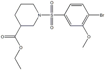 ethyl 1-[(4-bromo-3-methoxyphenyl)sulfonyl]-3-piperidinecarboxylate Struktur