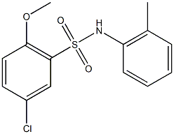 5-chloro-2-methoxy-N-(2-methylphenyl)benzenesulfonamide Struktur