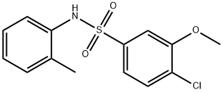 4-chloro-3-methoxy-N-(2-methylphenyl)benzenesulfonamide Struktur