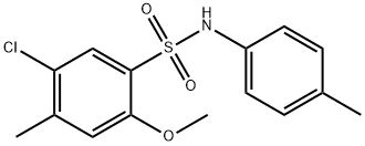 5-chloro-2-methoxy-4-methyl-N-(4-methylphenyl)benzenesulfonamide Struktur