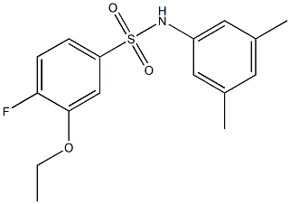 N-(3,5-dimethylphenyl)-3-ethoxy-4-fluorobenzenesulfonamide Struktur