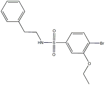 4-bromo-3-ethoxy-N-(2-phenylethyl)benzenesulfonamide Struktur