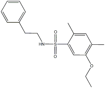 5-ethoxy-2,4-dimethyl-N-(2-phenylethyl)benzenesulfonamide Struktur