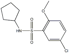 5-chloro-N-cyclopentyl-2-methoxybenzenesulfonamide Struktur